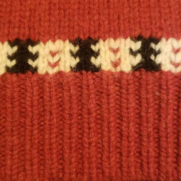 Brooks Brothers Sweater Womens sz Large Nordic Jumper Rust 100% Lambswool - Picture 6 of 7